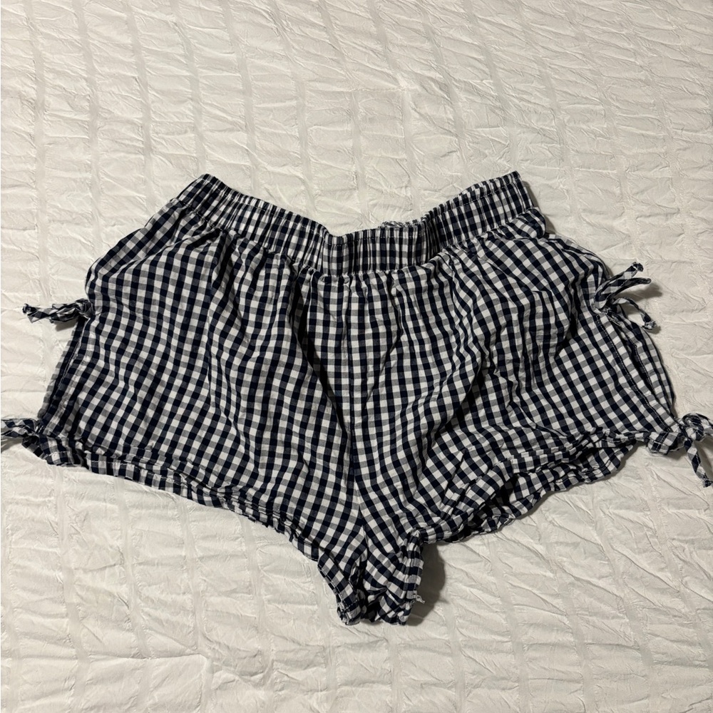 Lux Black and White High Waist Women's Shorts